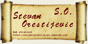 Stevan Orestijević vizit kartica